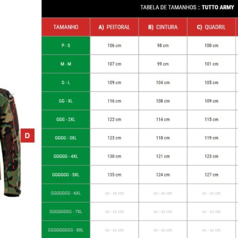 jaqueta-tutto-army-masculina-tabela-tamanho-guia-medidas jaqueta-tutto-army-masculina-tabela-tamanho-guia-medidas