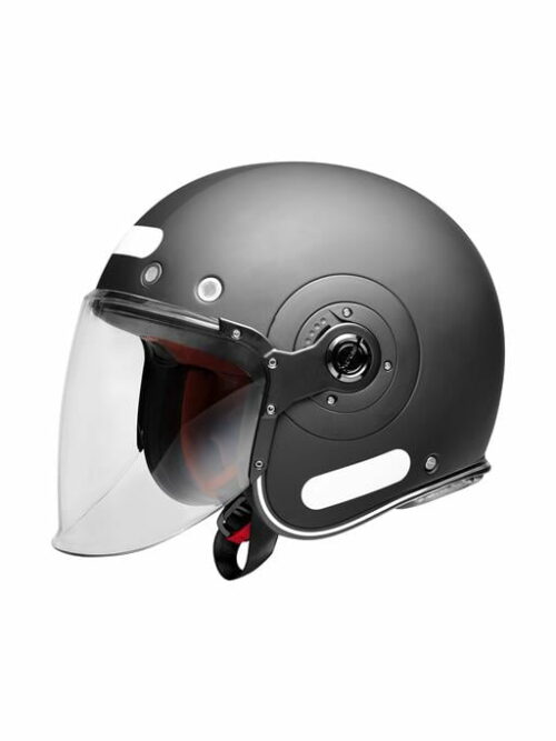 Capacete Aberto SMK Retro Jet Matt Preto MA220M