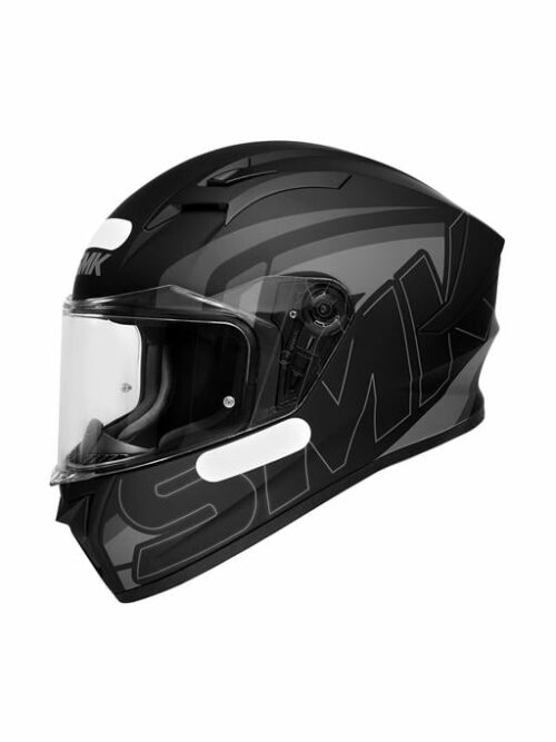 Capacete Fechado SMK Stellar Stage Cinza e Preto MA262