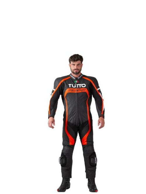 Macacão Tutto Racing 1 Peça Preto/Laranja