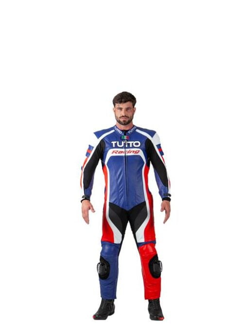 Macacão Tutto Racing 1 Peça Azul/Vermelho/Preto/Branco