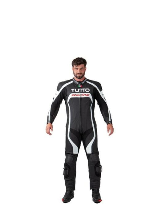 Macacão Tutto Racing 1 Peça Preto/Branco/Prata