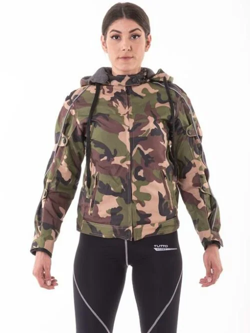 Jaqueta Camuflada Feminina Tutto Army Lady