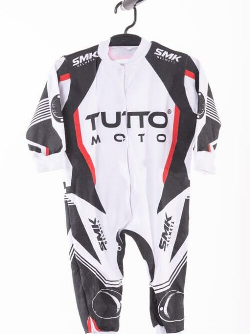 Macacão de Bebe Tutto/Smk Preto e Branco