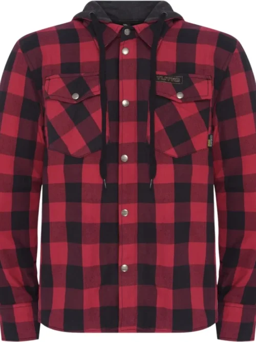 Jaqueta Café Racer Shirt Tutto Preto/Vermelho