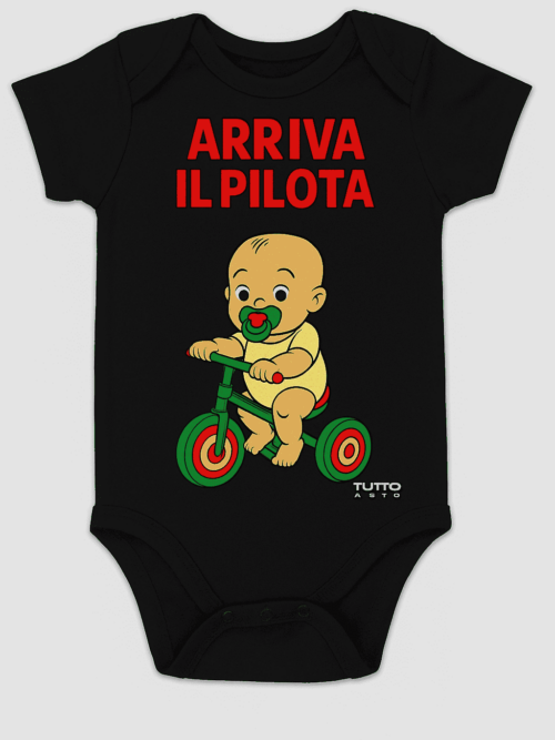 Body Bebê Arriva il Pilota – Estampa Divertida